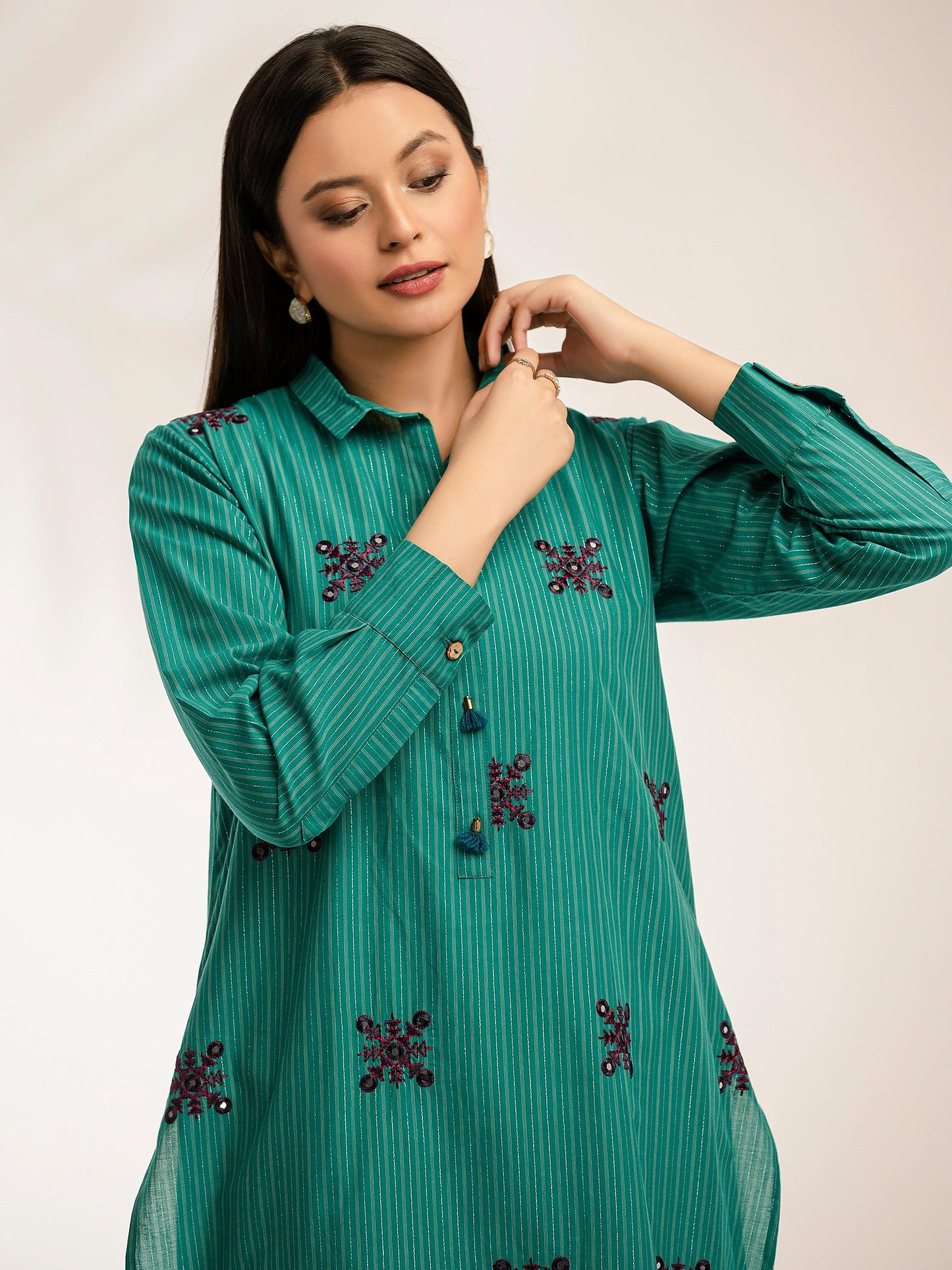 Yarn Dyed Shirt-Embroidered (Pret)