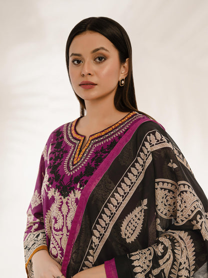 3 Piece Lawn Suit-Embroidered (Pret)