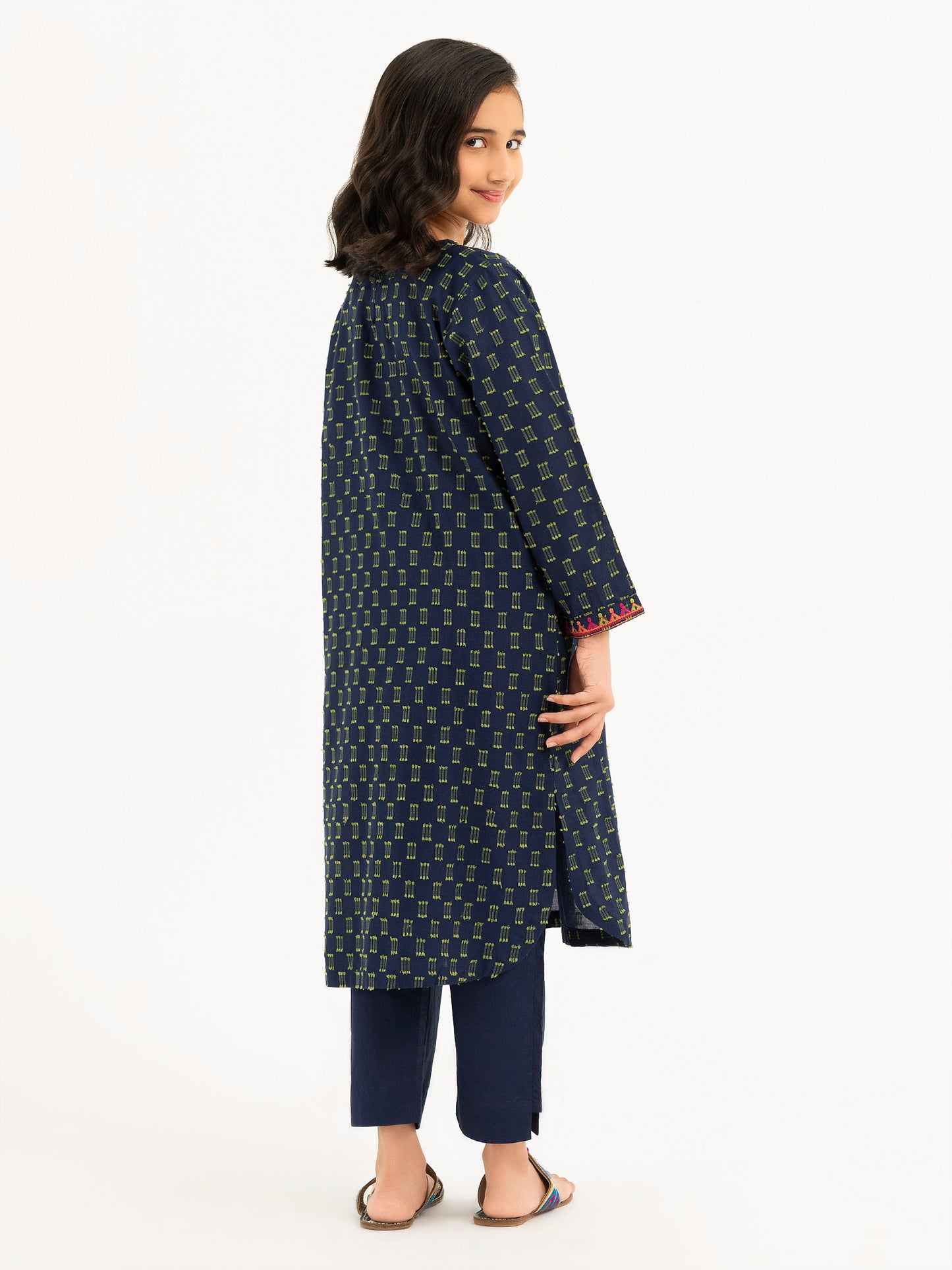 2 Piece Jacquard Suit-Embroidered (Pret)