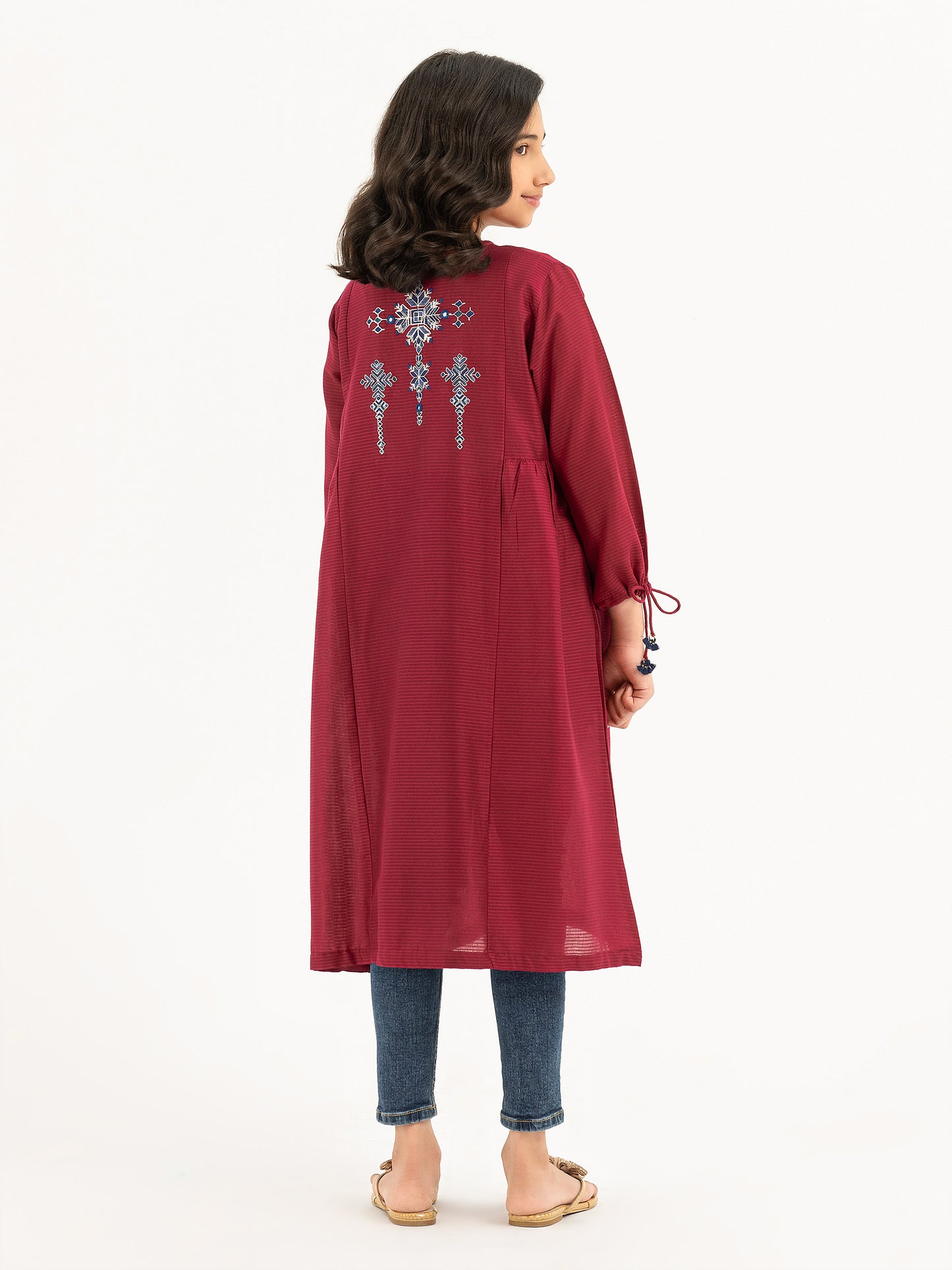 Texture Lawn Shirt-Embroidered (Pret)