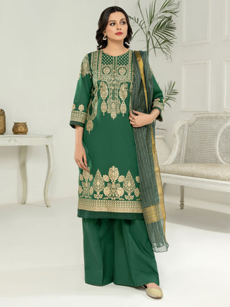 3 Piece Lawn Suit-Gold Pasted Printed (Unstitched)