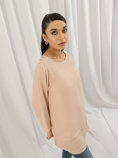 Dyed Crepe Top