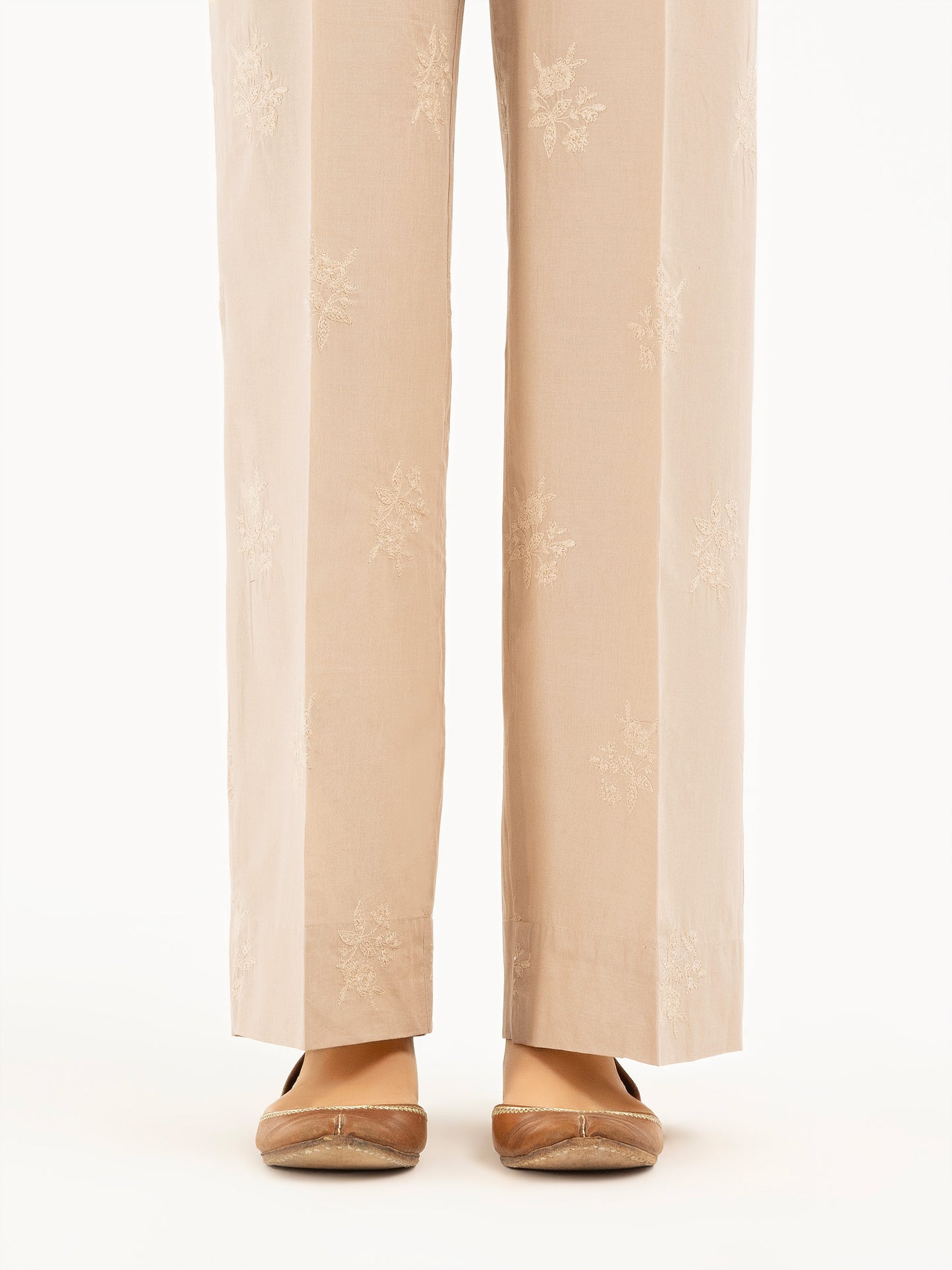 Cambric Trousers-Embroidered (Pret)
