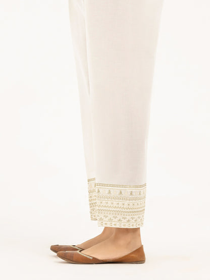 Embroidered Cambric Trousers(Pret)