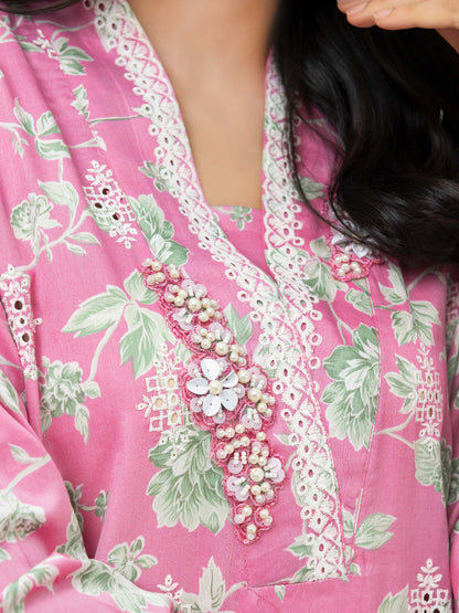Lawn Shirt-Embroidered & Embellished (Pret)