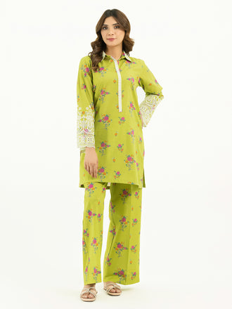 Texture Lawn Co-ord-Embroidered (Pret)