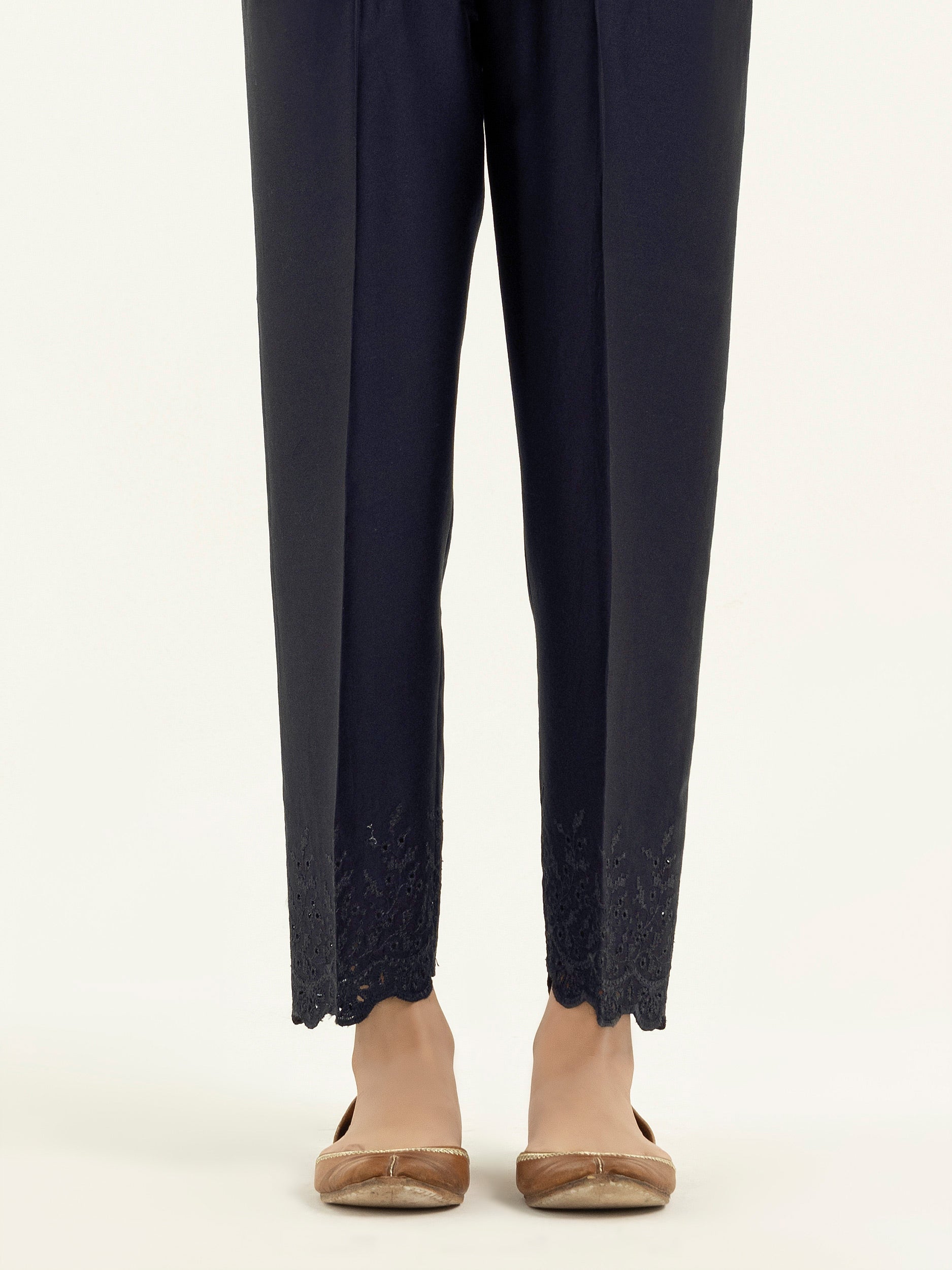 Satin Trousers-Embroidered (Pret)