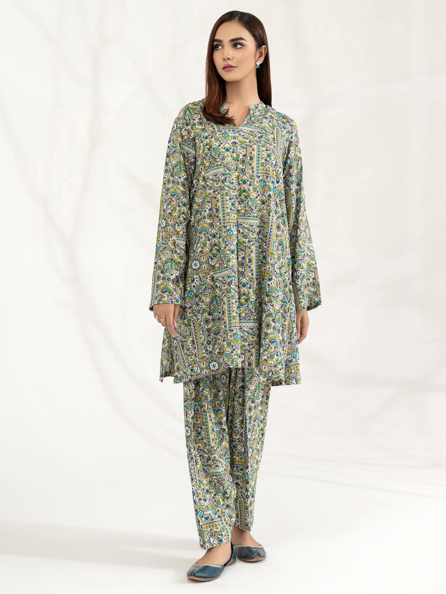 Viscose Lawn Shirt-Printed (Unstitched)