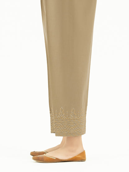 Embroidered Cambric Trousers(Pret)