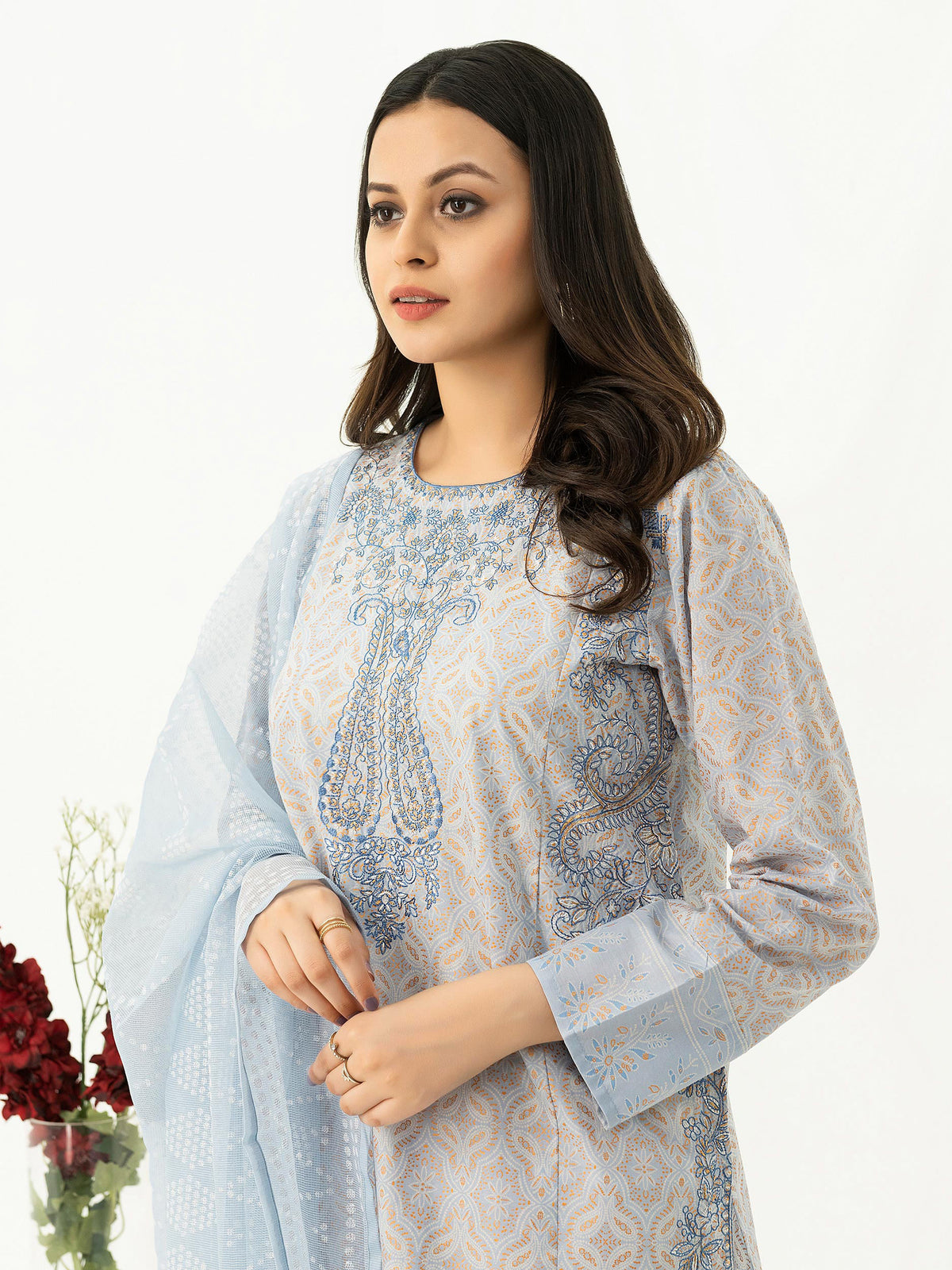 2 Piece Lawn Suit-Embroidered (Pret)