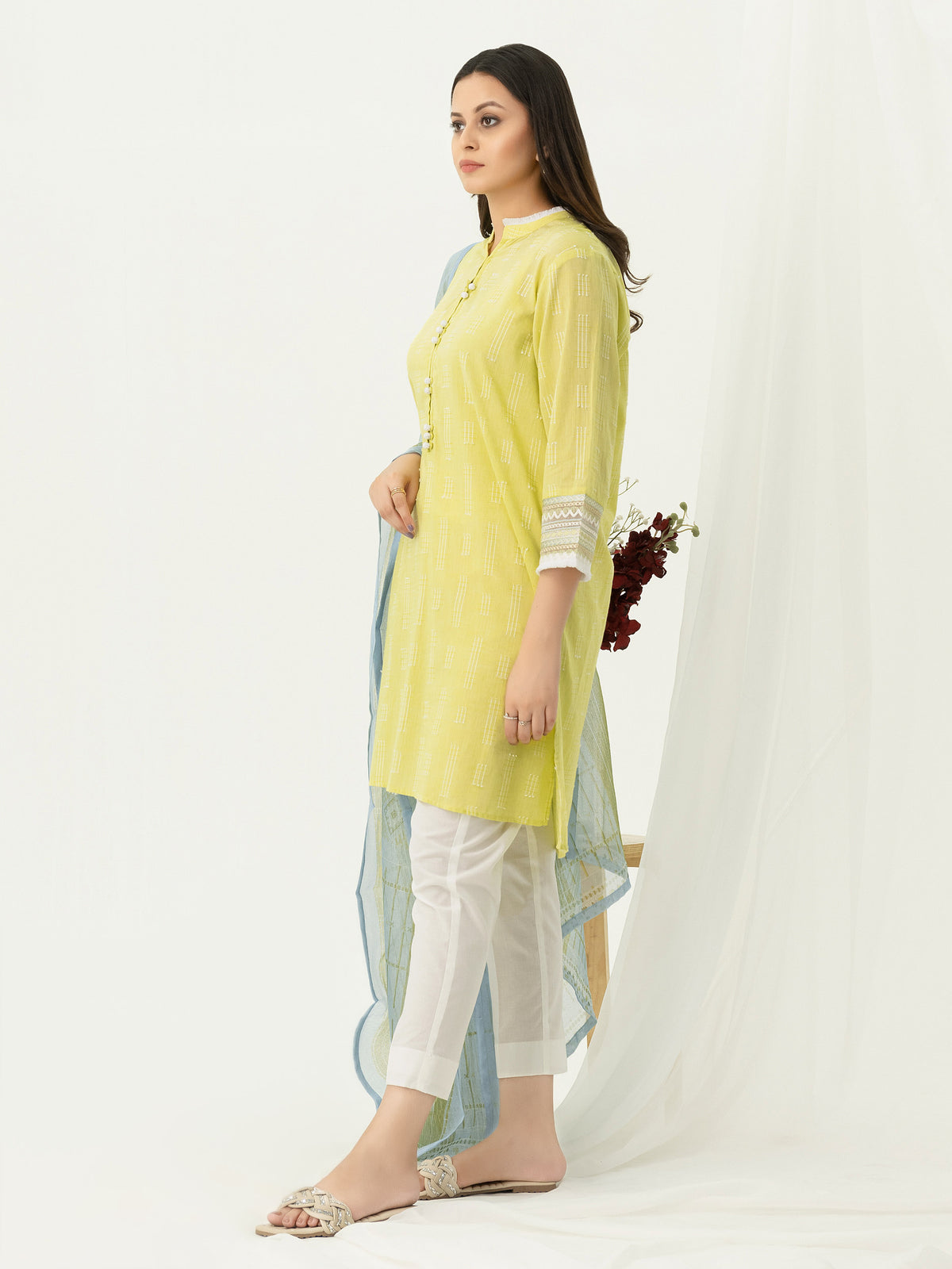 2 Piece Textured Lawn Suit-Dyed (Pret)