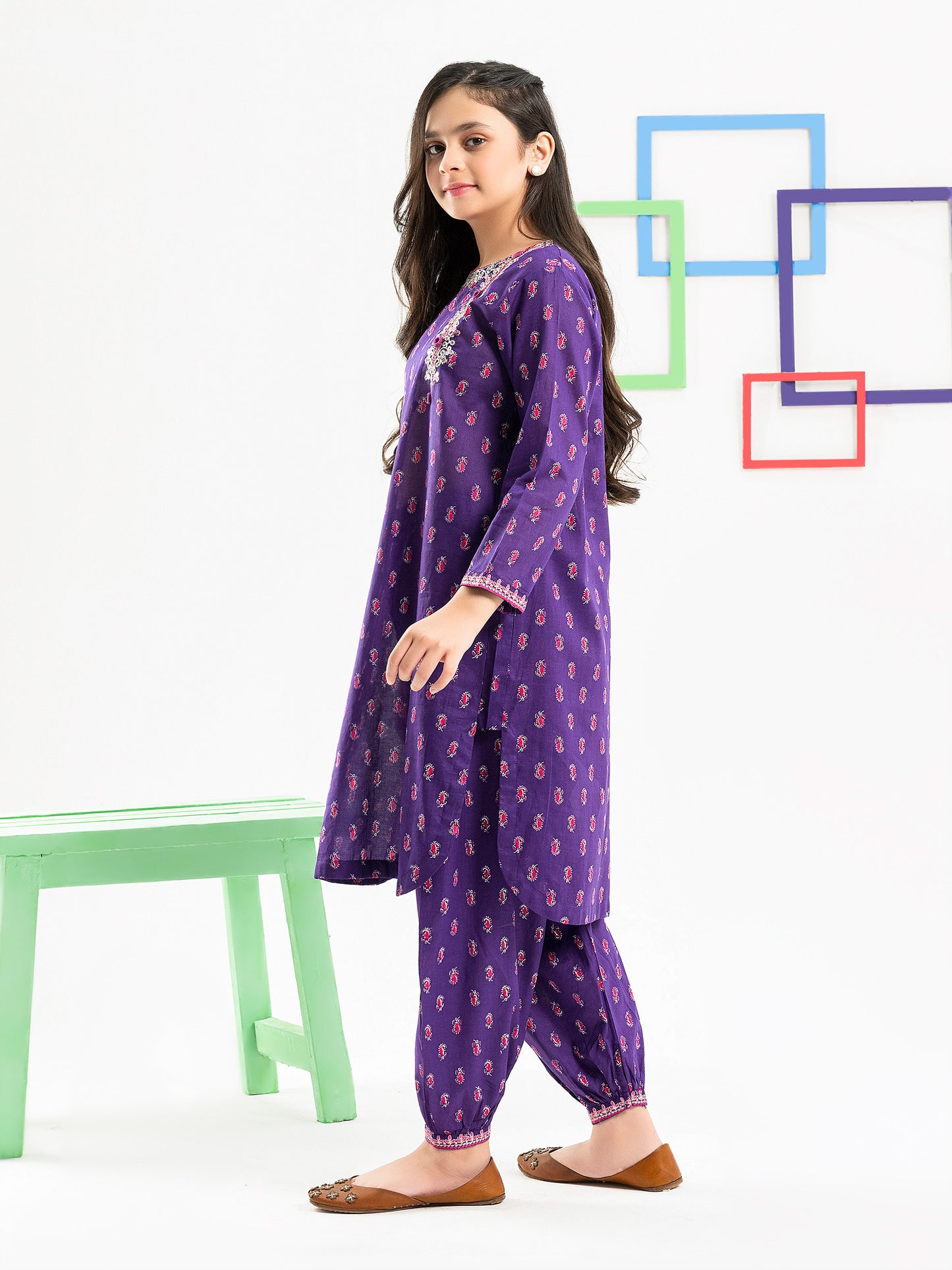 2 Piece Lawn Suit-Embroidered