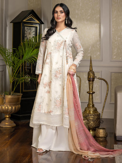 2 Piece Net Suit-Embroidered (Unstitched)