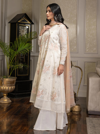 2 Piece Net Suit-Embroidered (Unstitched)