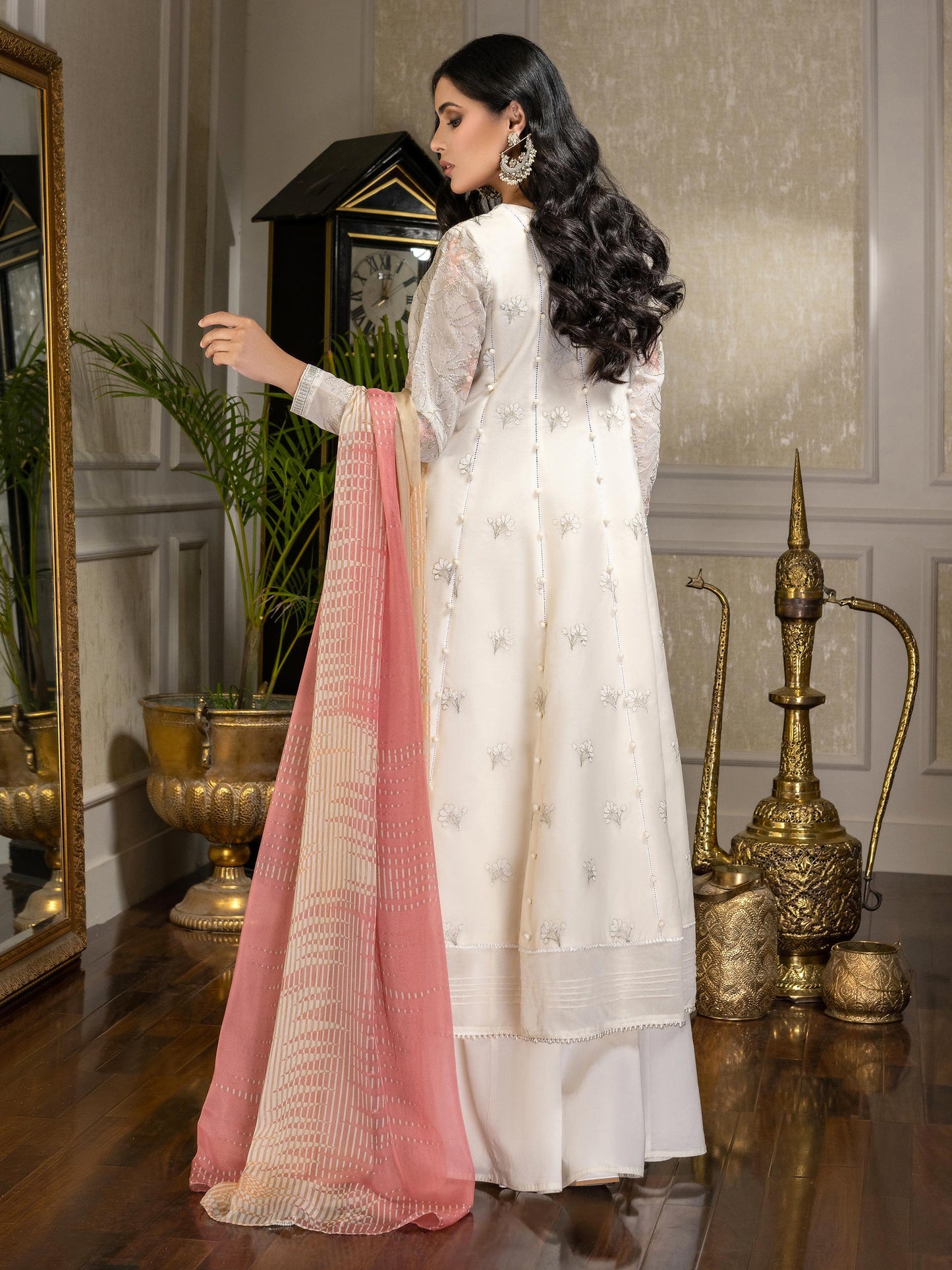 2 Piece Net Suit-Embroidered (Unstitched)