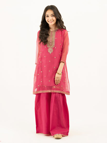 2 Piece Organza Suit-Embroidered (Pret)