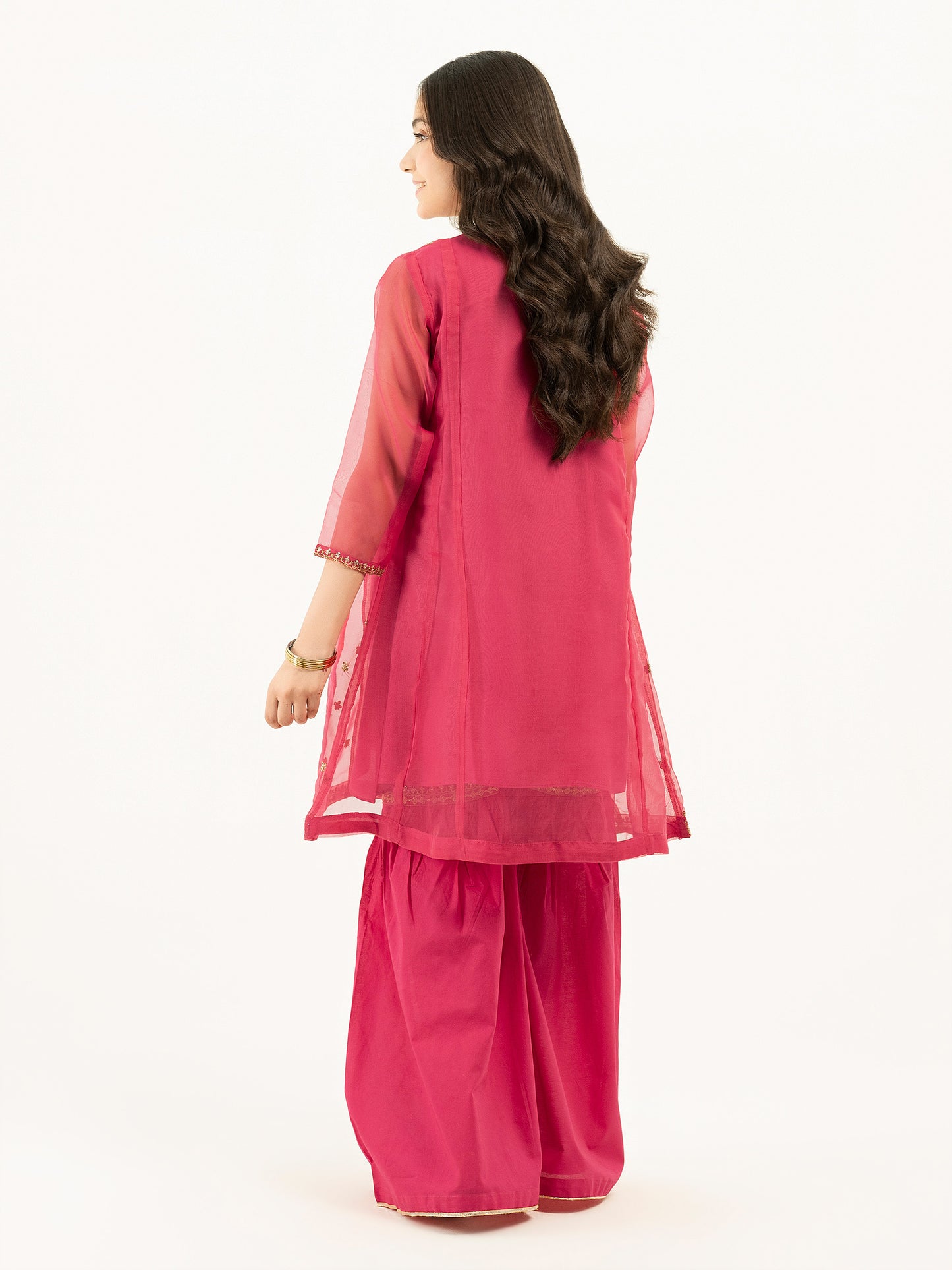 2 Piece Organza Suit-Embroidered (Pret)