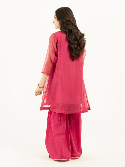 2 Piece Organza Suit-Embroidered (Pret)