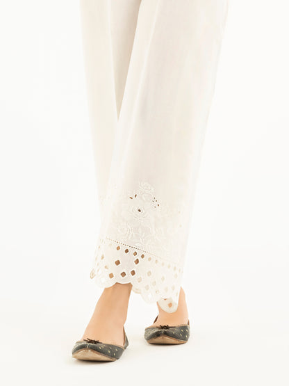 Embroidered Cambric Trousers(Pret)