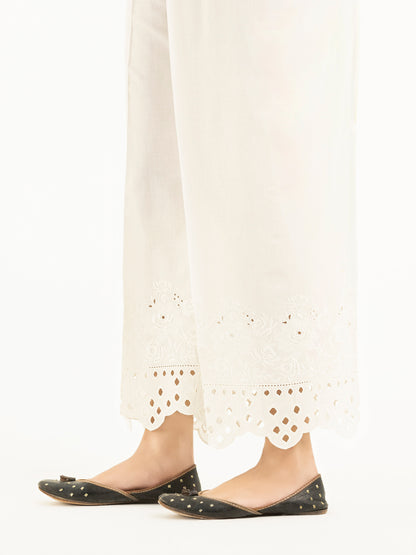 Embroidered Cambric Trousers(Pret)