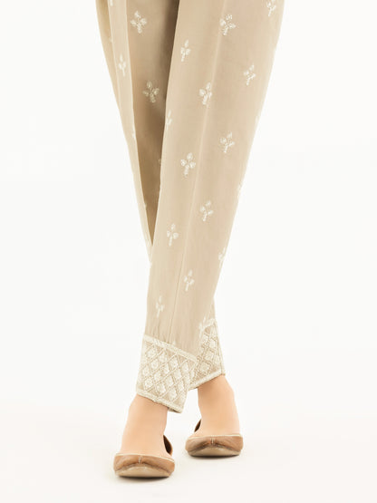Embroidered Cambric Trousers(Pret)