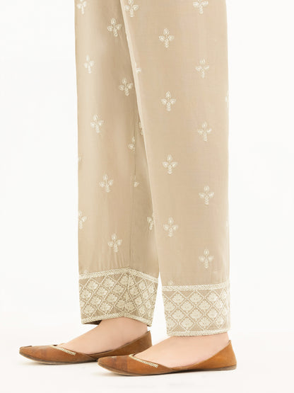 Embroidered Cambric Trousers(Pret)