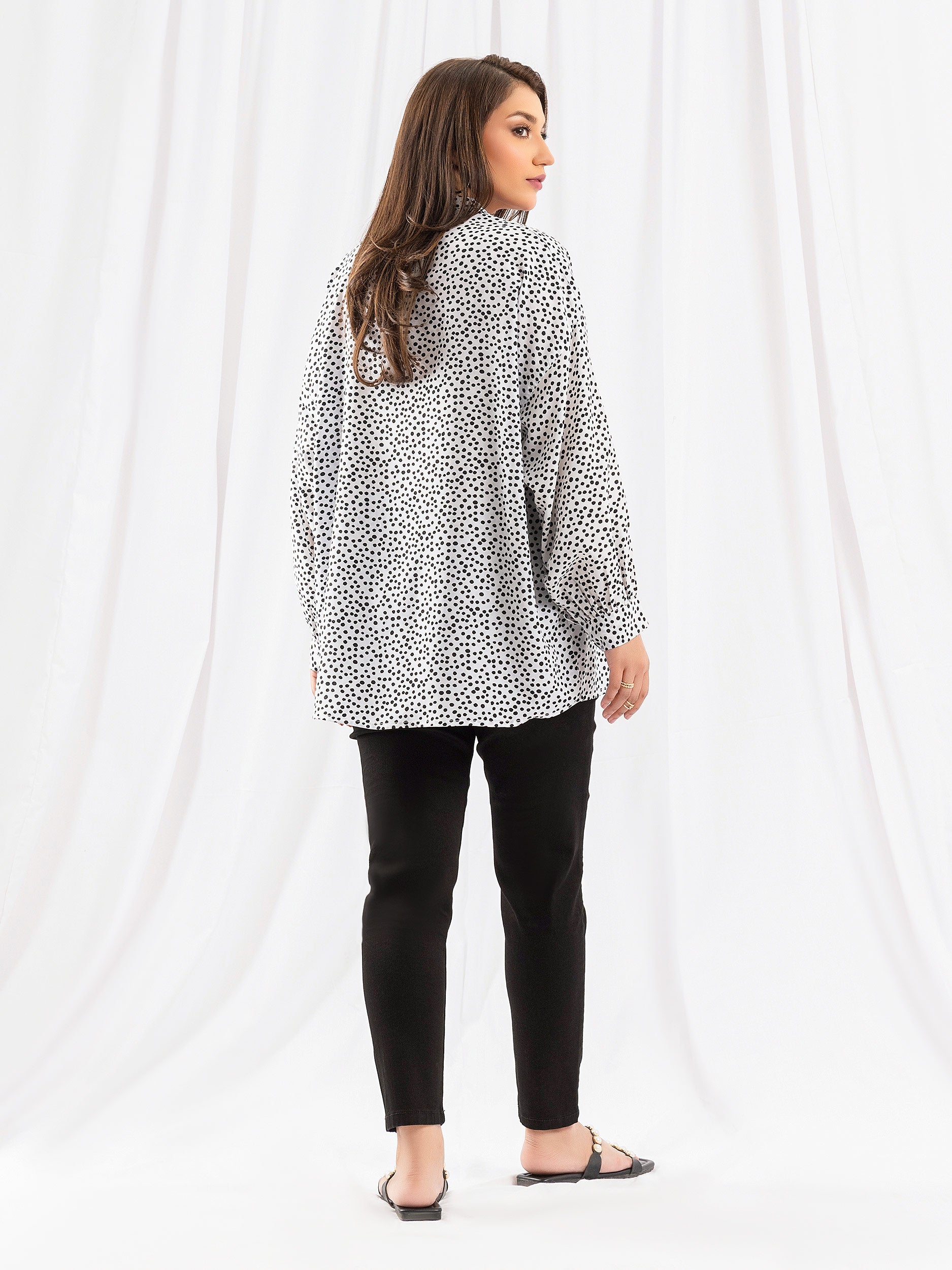 Printed Silk Top Limelightpk