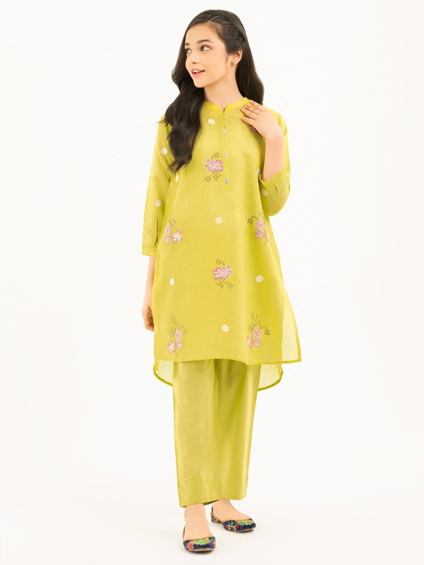 2 Piece Net Suit-Embroidered (Pret)