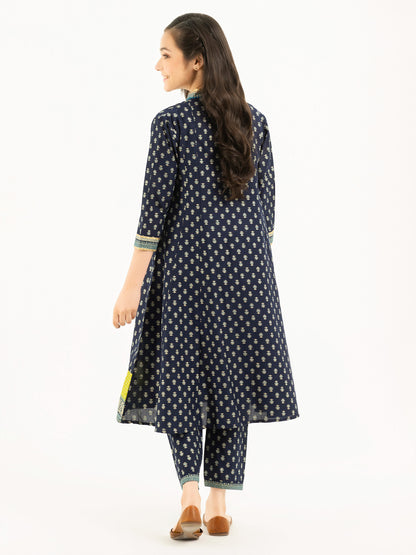 2 Piece Lawn Suit-Gold Paste Print (Pret)
