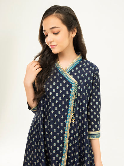 2 Piece Lawn Suit-Gold Paste Print (Pret)
