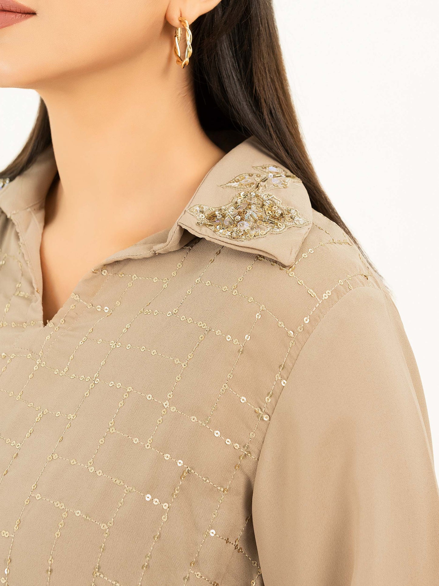 Embellished Grip Top
