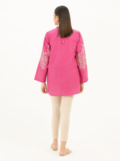 Cambric Kurti-Embroidered (Pret)