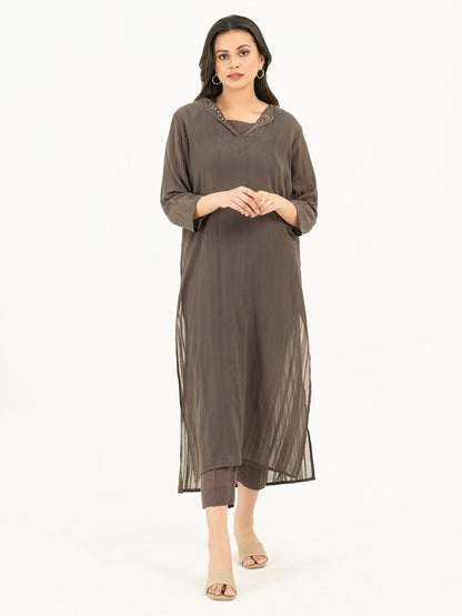3 Piece Lawn Suit-Dyed (Pret)