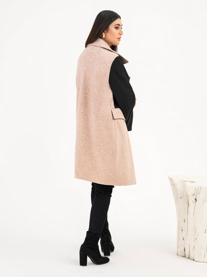 Two Tone Woolen Coat