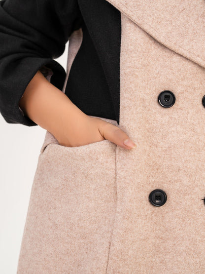 Two Tone Woolen Coat