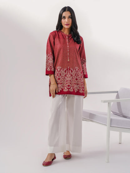 Khaddar Kurti-Paste Print(Pret)