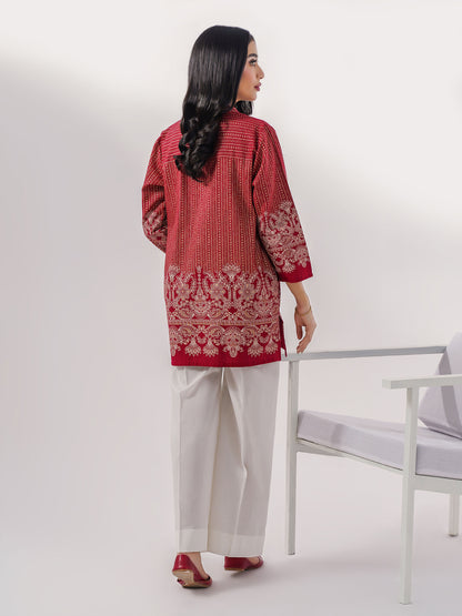 Khaddar Kurti-Paste Print(Pret)