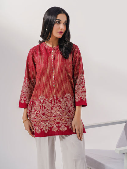 Khaddar Kurti-Paste Print(Pret)
