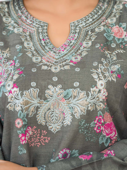 Winter Cotton Shirt-Embroidered(Pret)