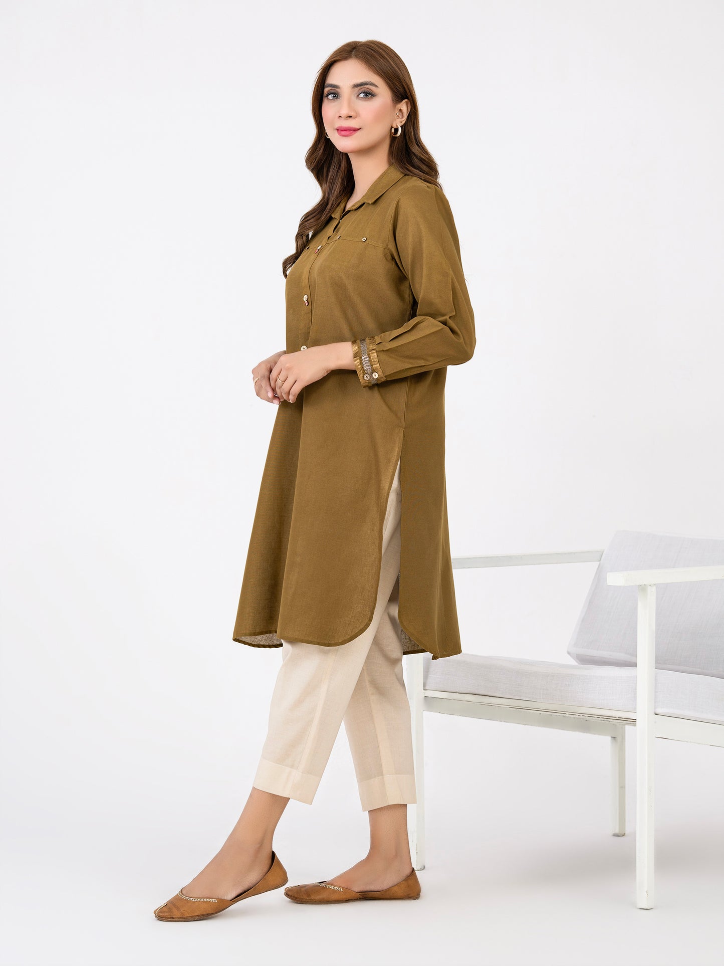 Khaddar Shirt-Embroidered(Pret)