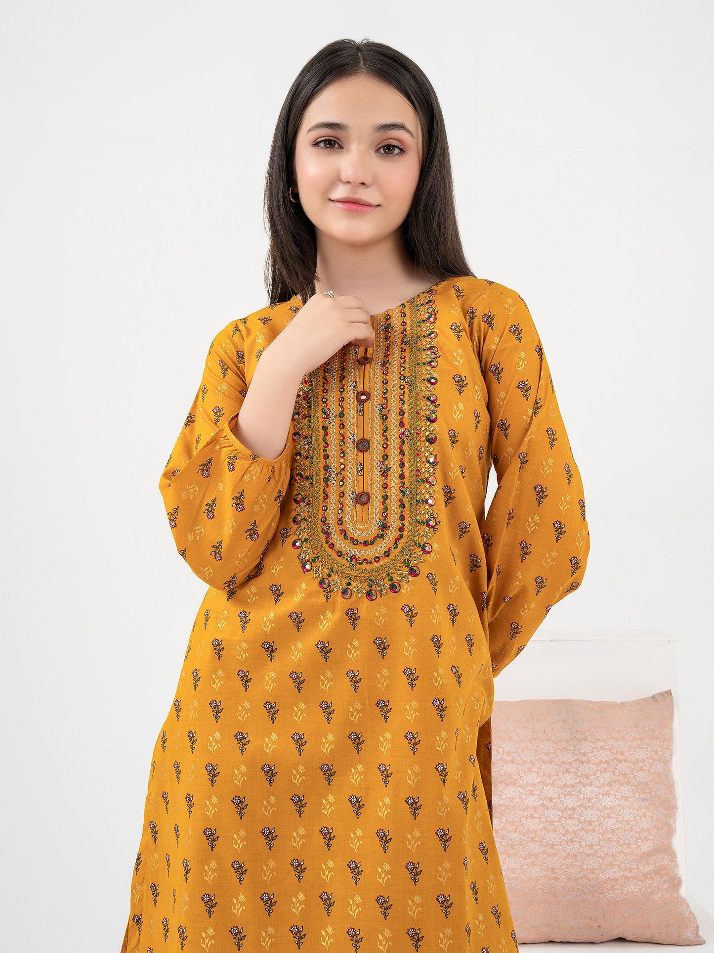 2 Piece Lawn Suit-Embroidered