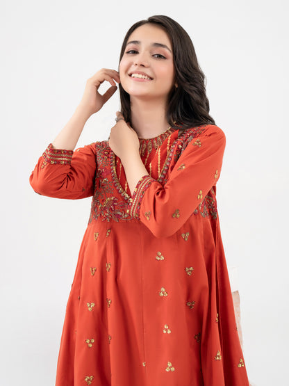 Cambric Pishwas -Embroidered