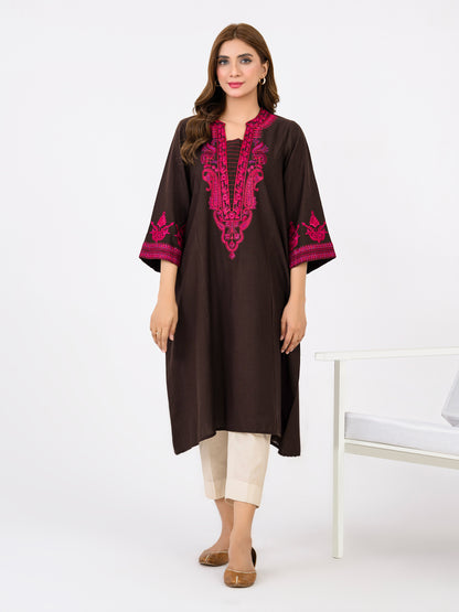 Khaddar Shirt-Embroidered(Pret)