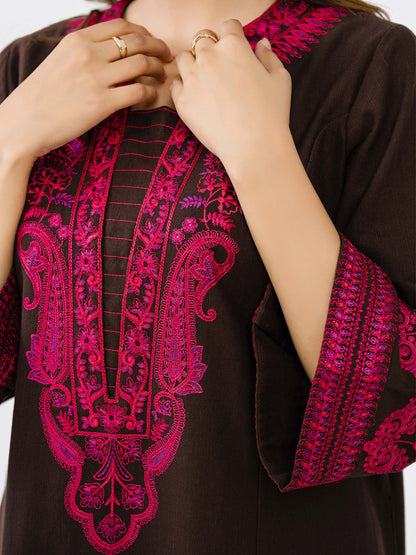 Khaddar Shirt-Embroidered(Pret)