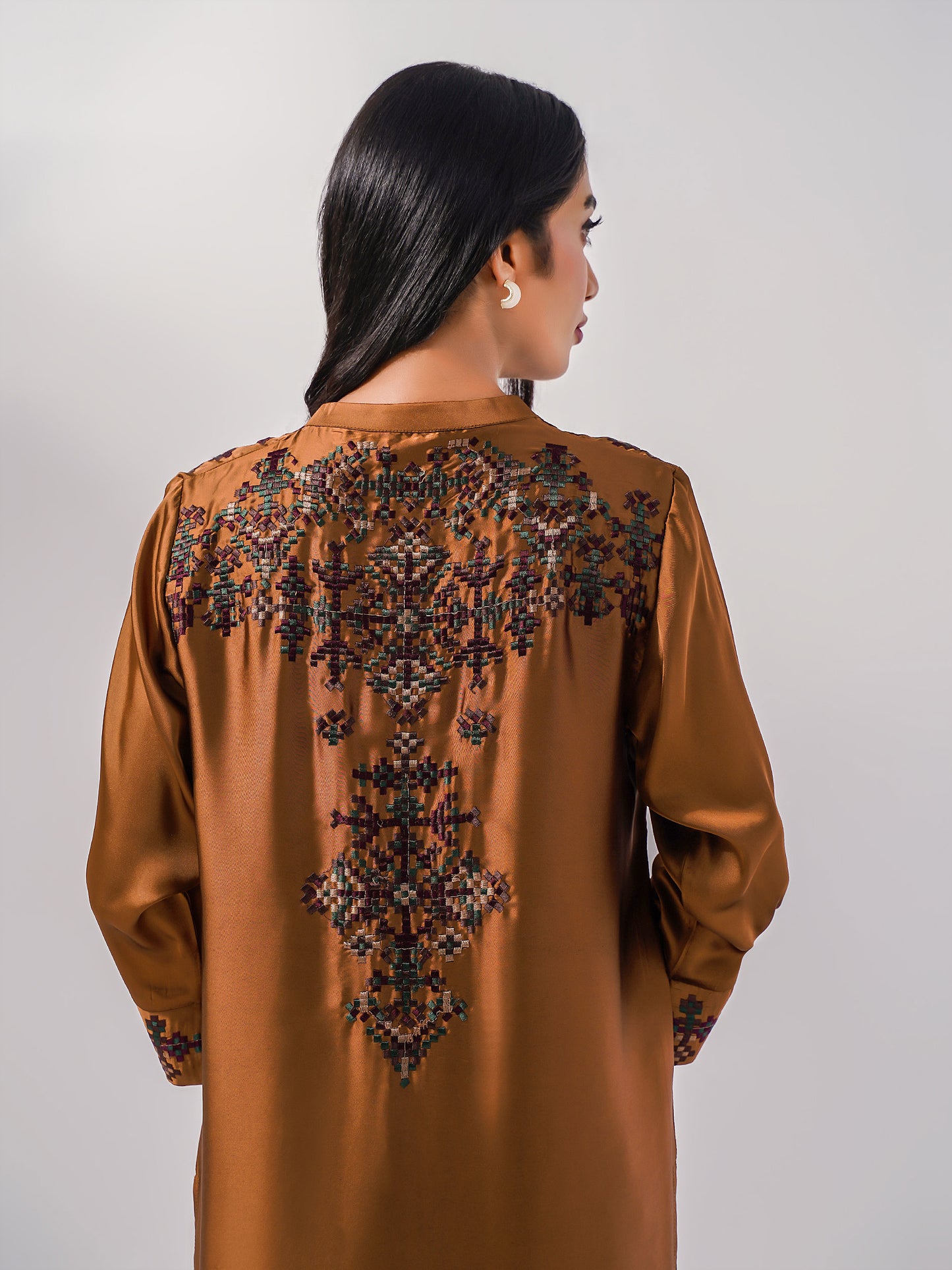 Silk shirt-Embroidered (Pret)