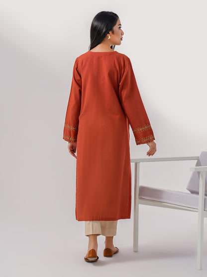 Khaddar Shirt-Embroidered(Pret)