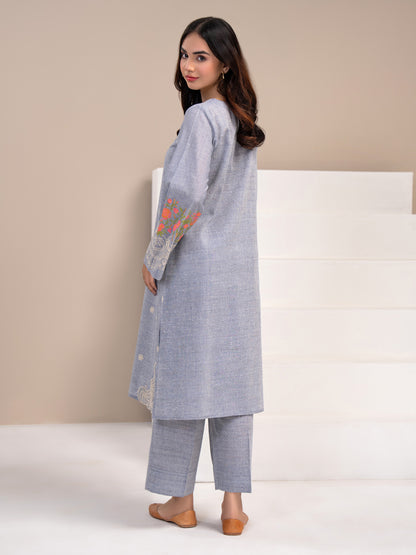 2 Piece Yarn Dyed Suit-Embroidered (Pret)