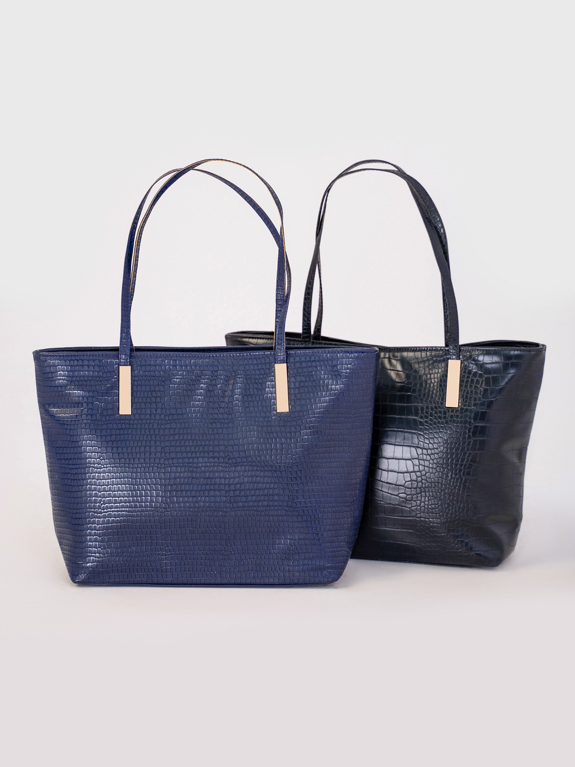 Croc Textured Tote Bag Limelightpk