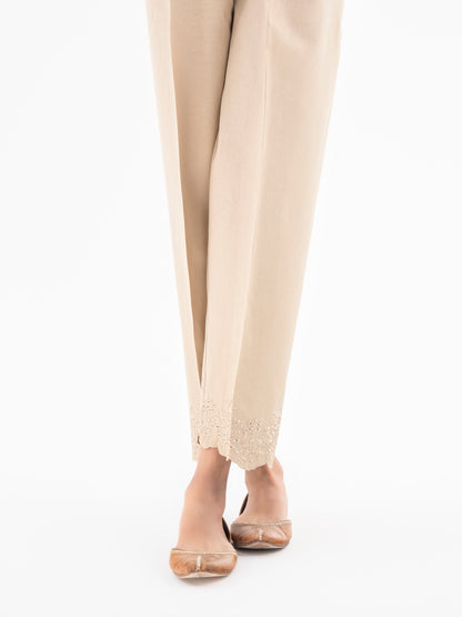 Embroidered Khaddar Trouser (Pret)