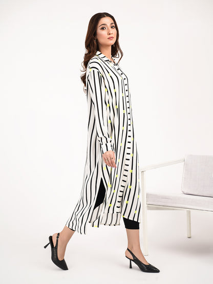 Chiffon Shirt-Printed(Pret)